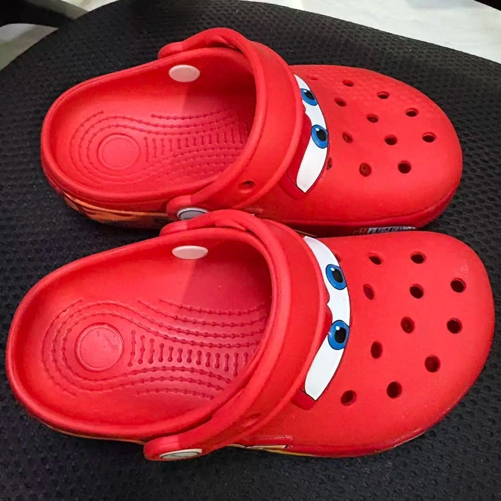 Kids Lightning McQueen Light-Up Clogs Non-Slip Cartoon Slippers C8-J3