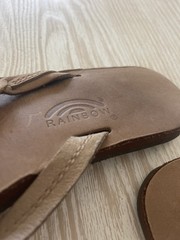 Rainbow Sandals Kids Single Layer Leather Braided Size 13/ 1 Espresso Brown Flop