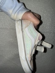 VANS Glitter Hook & Loop Low Top Sneakers – Multicolor White US 7