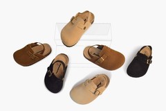 Toddler Kids Suede Nonslip Clogs Adjustable Buckle Cork Footbed Back Strap Shoes