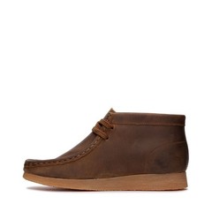 Clarks Older Boys Wallabee Boot O Beeswax Brown