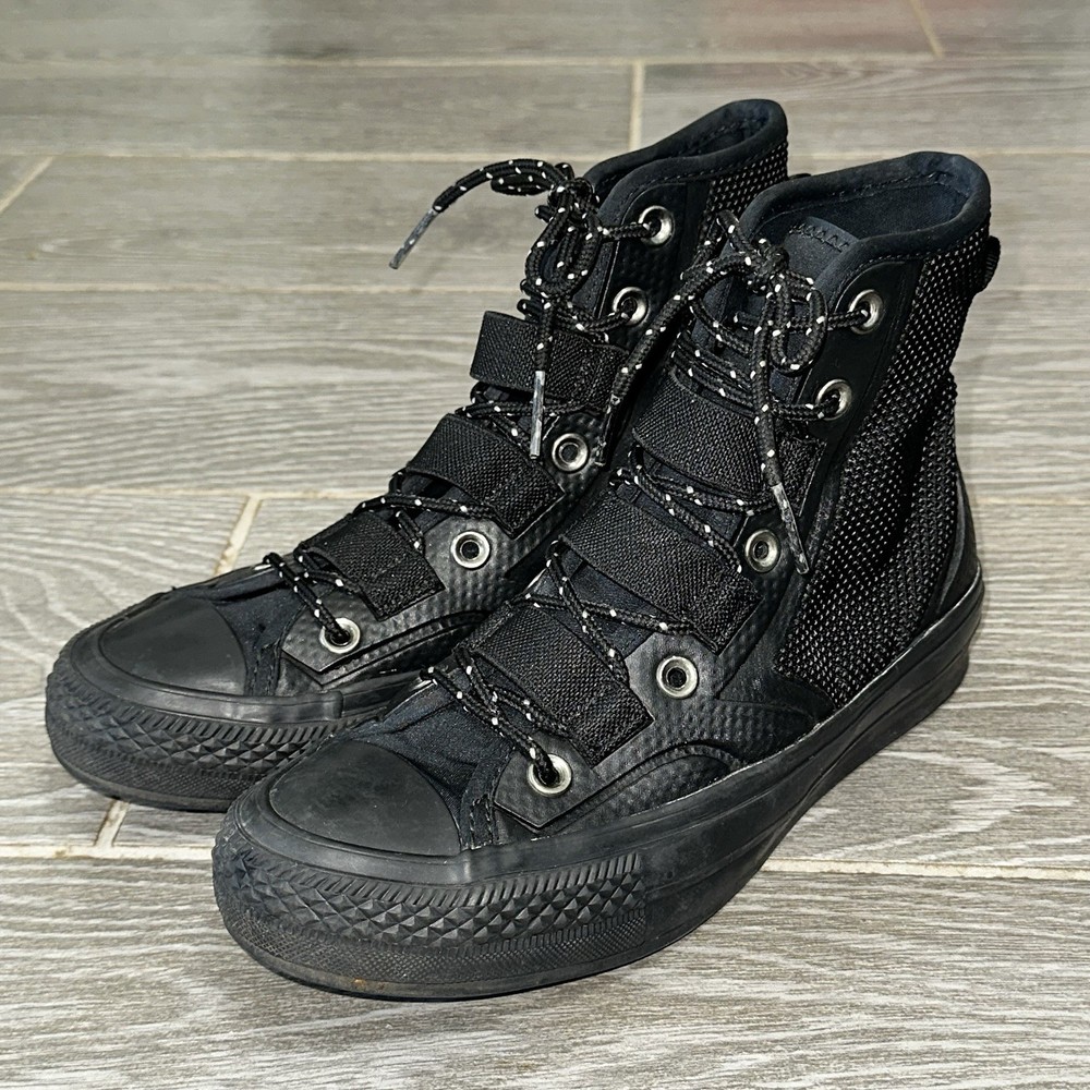 Converse Chuck 70 Tech Hiker High Top Sneakers Triple Black Shoes Kids Youth 5