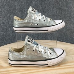 Converse Shoes Youth 2 Silver Chuck Taylor All Star Sneakers Low Top 354038F