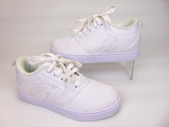 Heelys Pro 20 Roller Skates Shoes Youth Kids Size 5.0 Y, White Canvas Sneakers