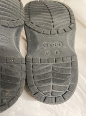 CLASSIC CROCS Child Size 8 Light Weight BLACK Active CLOGS Strap Shoes