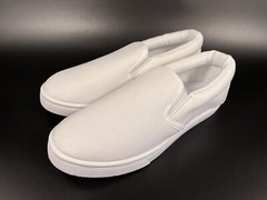 FabKids Unisex Classic Slip On Sneaker White Little Kids US SIZE 1