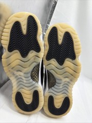 Air Jordan 11 Retro GS Gratitude White Black Metallic Gold 378038-170 Size 6Y