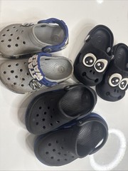3 Crocs Kids Clogs Size 6-8 Classic Slip On Casual Shoes Star Wars And Other
