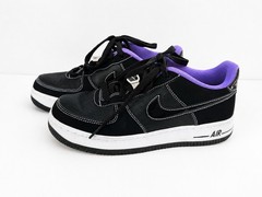 Nike Air Force 1 Low LV8 GS World Champ DQ0300-001 Black Purple 5.5Y Wmns 7