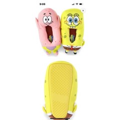 SpongeBob SquarePants Patrick Star & SpongeBob Plush Slippers Youth Size 11-12