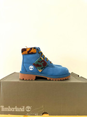 Timberland Premium 6″ Waterproof Nubuck Camo Boots Blue Youth 13