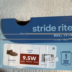 Stride Rite SR Mara Leather Mary Jane Dress Shoes Brown Buckle Round Toe 9.5W