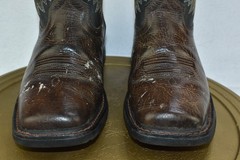 Ariat WorkHog Youth Boys Size 5 Wide Square Toe Boots Bruin Brown -Flaws-
