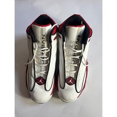Jordan Pro Strong White Gym Red Black Sneakers Mens 7Y Womens 8.5