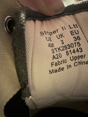 Sperry Top Sider Memory Foam Gray Striper II Canvas Sneaker Youth 4M Shoe