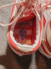 VANS Kids Size 12 Waldo Red White Stripes – Old Skool Lace Ups