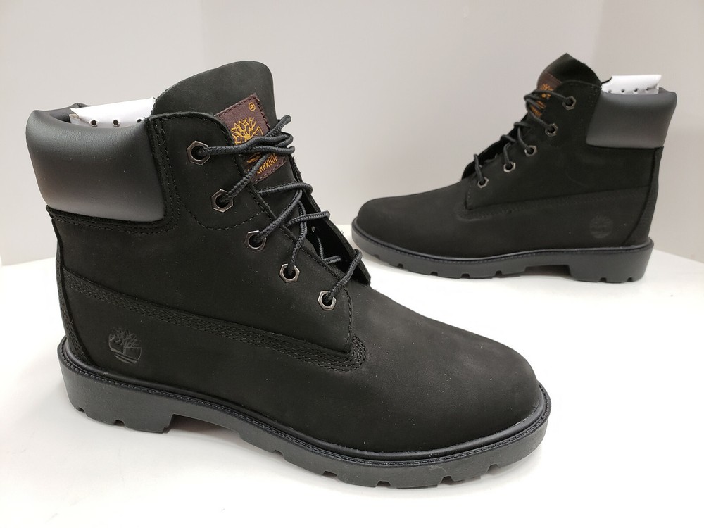 Junior sizing Timberland 6 “ Inch Basic Classic Boots Black Nubuck TB0 10910 001