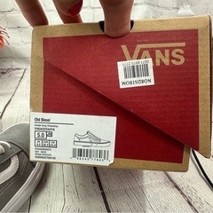 Vans old skool suede Gray chambray Sneakers Classic skater streetwear sz 5 youth