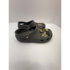 Crocs Fun Lab Clogs Jibbitz Charms Gray Slip On Shoes Comfort Size M4/W6