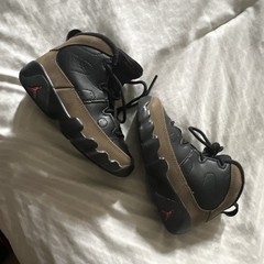 Jordan Air Jordan 9 Unisex Kids Sneaker US 8C EU 25 Black Brown Leather