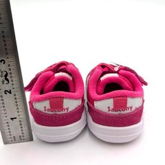 Saucony S-Jazz Crib Sneaker Hook & Loop Kids Baby Pink/White Size US1M EU17