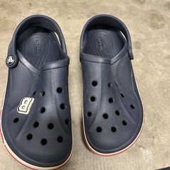 Crocs Classic Kids Clogs Sz J 3, Blue Rubber Ankle Strap Slip-On