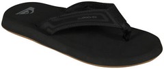 Quiksilver Boy’s Monkey Wrench Core Sandal – Black / Gum – New