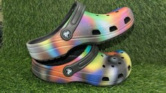 Crocs Kid’s Classic Solarized Rainbow Clogs US Junior – J 6 Used