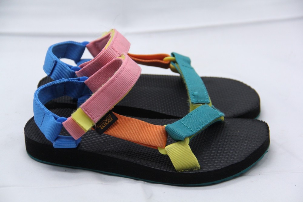 Teva Original 90s Multi Color Universal Retro Y2K Kids Size 2 Strappy Sandals