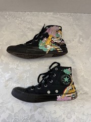 Converse Notebook Print Chuck Taylor All Star Hi Top Sneaker Youth Sz 1 Shoe