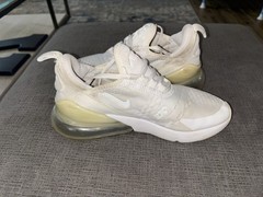 Nike Air Max 270 GS NBY White Silver 943345-103 Size 5.5 Y/ Womens Size 7