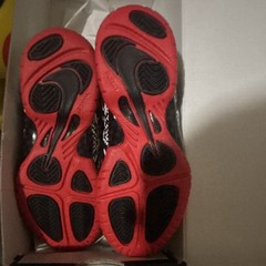 Nike Little Posite One PS Black Red White Snake Print Athletic Sneakers 12C