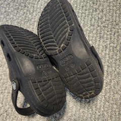 Black Crocs Classic Clogs with Nintendo Character Jibbitz Charms Size 11 Toddler