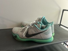 Nike Kobe X Unisex Kids Basketball Low Top Mesh Lace-Up Gray US 13