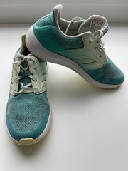 Adidas Rapidarun Aqua Teal Knit CQ0149 Athletic Running Sneaker Sz 4
