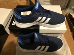 NIB ADIDAS ORIGINALS Lite Racer Big Kid Boy Blue GS Running Shoes F35529 Size 3