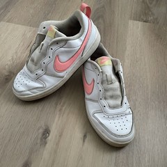 NIKE Court Borough White Pink Athletic Sneakers Sz US 5.5Y EUR 38 BQ5448-108