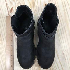 MIA Boots Youth 4 Biker Black Pull On Side Zip Buckle Block Heels Round Toe