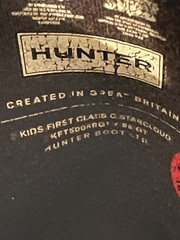 Hunter Kids First Classic Glitter Rain Boots Black Sparkle US 9C-10C EU 25/26