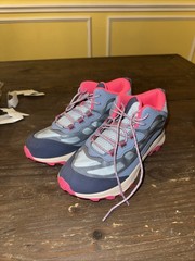 Merrell Kids Moab Speed Mid Dusty Blue Coral Shoes Hiking Size 5M MK165213