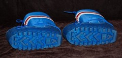 Vintage Lasco Moon Boots Blue White Red Laces 1980 Korea Size 5-6 #20