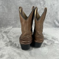 Masterson Boot Co. Brown Leather Cowboy Boots Youth Size 10.5 M Style RB2000C