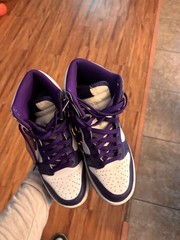 Nike Dunk High Purple/White Leather High Top Lace-Up Youth 6Y DH9751-100