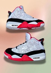 Jordan Dub Zero Athletic Sneakers Unisex Kids White/Black/Red 5.5Y DV1360-160