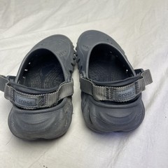 CROCS Echo Clogs Black Sandals Size J3 Juniors 3 Slip On Shoes Heel Strap Croc