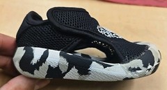 adidas Black White Camouflage Mesh Slip-On Athletic Shoes Unisex Baby Sz 3k