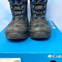 COLUMBIA Youth BOOTS BUGABOOT PLUS IV OMNI HEAT SIZE 1 BY5955-010 BLACK BLUE