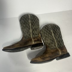 Twisted X Boys Sz 3 Square Toe Western Cowboy Boots Youth Workwear