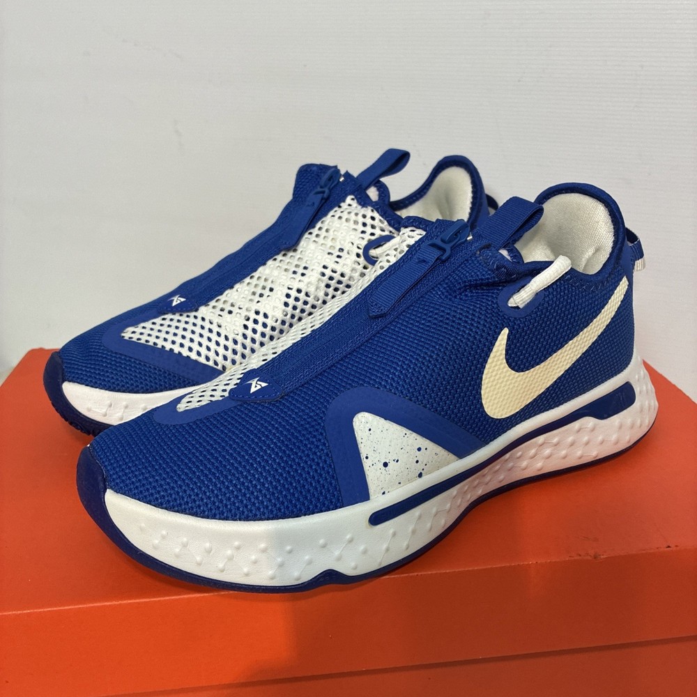 Nike PG 4 Team Game Blue White Paul George Basketball Shoes CK5828-400 Size 8