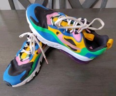 Nike Air Max 270 React Multicolored Shoe Sneakers CU4668-001 Size 6.5Y